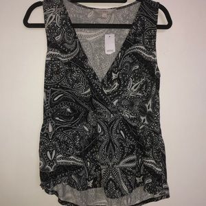 NWT Loft Sleeveless Chiffon Peplum Blouse